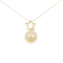 K18YG/K10YG Ngôi sao Ngọc trai trắng Dây chuyền 10.3mm - Hàng hiệu Chính hãng