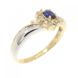 Nhẫn Sapphire K18YG/PT900 0.19CT