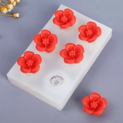 Bộ 2 khuôn silicon làm bánh, rau câu hoa mai hoa đào và lá - Mã số 1039 336054