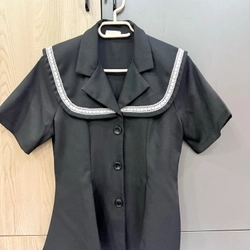 Set vest kèm chân váy đen  519483