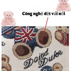 Ví Nữ Dài Cầm Tay 2 Ngăn Kéo Sang Trọng, Ví Thêu Hình Gấu Dễ Thương 574785