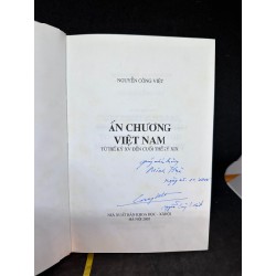 Ấn chương Việt Nam từ thế kỷ XV đến cuốn thế kỷ XIX - Nguyễn Công Việt (bìa cứng), 2005. mới 80% (ố nhẹ, Có chữ ký tác giả) SBM1101 61076