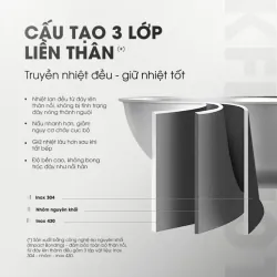 Chảo rán inox liền khối cao cấp KALITE KFP2401 693705