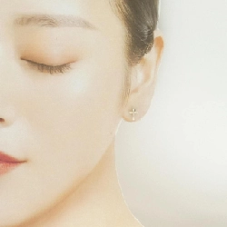 K18YG Bông tai kim cương chéo 0.20CT - Hàng hiệu chính hãng 870580