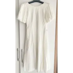 MỚI 99%***ĐẦM MAXI DÀI TRẮNG* TAY NGẮN TAY BỒNG* LƯNG CÁCH ĐIỆU* 591543
