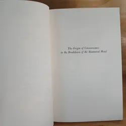The Origin Of Consciousness In The Breakdown Of The Bicamera Mind - Julian Jaynes 708375