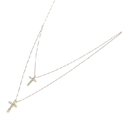 K18YG Dây chuyền kim cương chéo 0.2CT - Hàng hiệu Chính hãng 857743