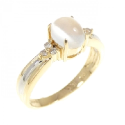 Nhẫn đá mặt trăng K18YG/PT900