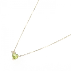 K10YG Heart x Ribbon Peridot Necklace - Hàng hiệu Authentic 861579