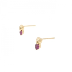 K18YG Bông tai Garnet hình trái tim - Hàng hiệu Chính hãng 873133