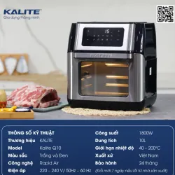 🌟 Nồi chiên Kalite 10L – Trục xiên quay tiện lợi, nướng chín đều mọi món! 708661