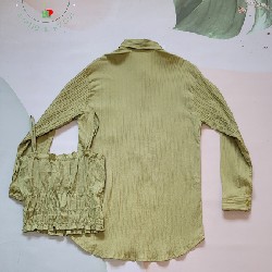 Set áo QCCC màu xanh rêu 14521