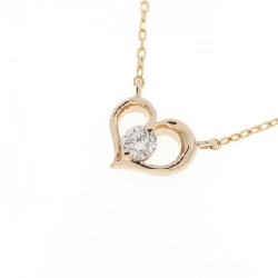 K18PG Dây chuyền hình trái tim kim cương - Hàng hiệu Authentic 861080