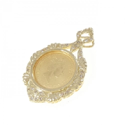 K18YG(枠) Kim cương Coin 0.15CT Mặt dây chuyền - Hàng hiệu Chính hãng