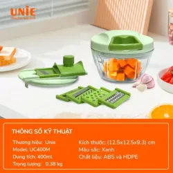 BỘ DỤNG CỤ XAY, CẮT UNIE UC400M MÀU XANH CHÍNH HÃNG MỚI 100% 591055