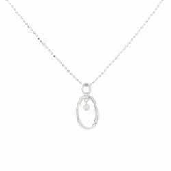 K18WG Dây chuyền kim cương 0.05CT - Hàng hiệu Chính hãng