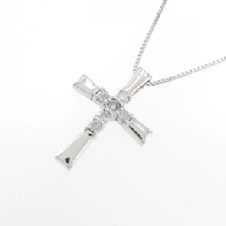 K18WG Dây chuyền kim cương chéo 0.10CT - Hàng hiệu Chính hãng 863092