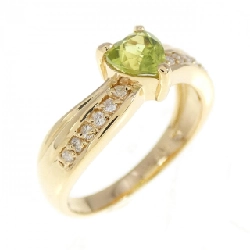 Nhẫn Peridot K18YG hình trái tim