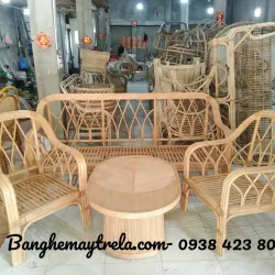 Bàn ghế sofa mây tự nhiên- Sofa mây tre đan