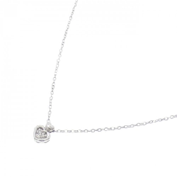 K18WG/PT850 Dây chuyền kim cương hình trái tim 0.03CT - Hàng hiệu Chính hãng 858440