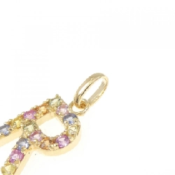 K18YG Chữ cái R Mặt dây chuyền Sapphire 0.26CT - Hàng hiệu Chính hãng 865567