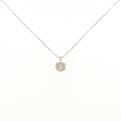 K18WG Solitaire Dây chuyền kim cương 0.20CT - Hàng hiệu Chính hãng