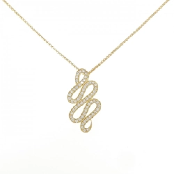 K18YG Dây chuyền kim cương 0.48CT - Hàng hiệu Chính hãng