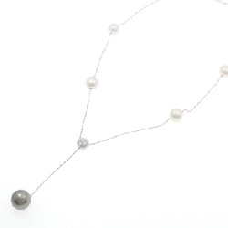 K18WG Dây chuyền ngọc trai - Hàng hiệu Authentic 858006