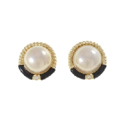 K18YG Mabe Pearl Earrings - Hàng hiệu Authentic
