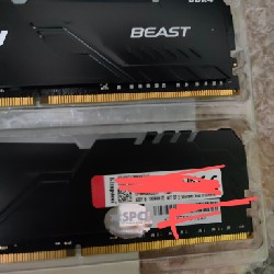 Ram kingston 8gb x2 bus 3600 rgb new bh trọn đời hãng