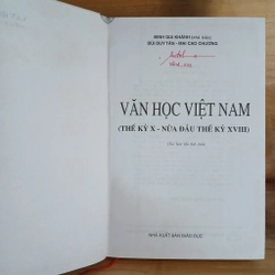 Văn Học Việt Nam (Thế Kỷ X - Nửa Đầu Thế Kỷ XVIII) - Đinh Gia Khánh chủ biên 450635