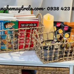 Giỏ chữ nhật đựng đồ mây tự nhiên 706259