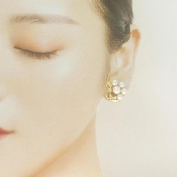 K18YG Bông tai ngọc trai Akoya - Hàng hiệu Authentic 867819