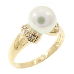 Nhẫn ngọc trai Akoya K18YG 7.0mm - Hàng hiệu Chính hãng