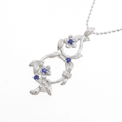 K18WG Hoa Sapphire Dây Chuyền 0.07CT - Hàng hiệu Chính hãng 859691