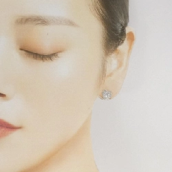 K18YG/K18WG Pave Heart Diamond Earrings - Hàng hiệu Authentic 865332