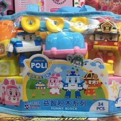 Đồ chơi túi xếp hình Robocar Poli 34 chi tiết giao màu ngẫu nhiên 3620 301936