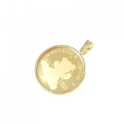 K18YG(枠) Đồng xu Mặt dây chuyền - Hàng hiệu Chính hãng 864210