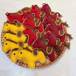 Đồ Trang Trí Tết Bính Ngọ 2026 Thú Nhồi Bông Con Ngựa Làm Bằng Len 762660