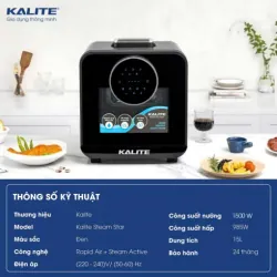 Nồi chiên hơi nước Kalite Steam Star 15L đa năng, giữ trọn dinh dưỡng, chính hãng 573067