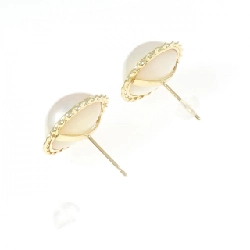 K18YG Mabe Pearl Earrings - Hàng hiệu Authentic 867919