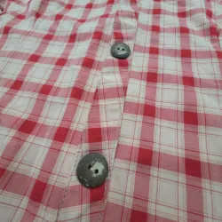 Áo sơ mi kiểu croptop đỏ caro 971878