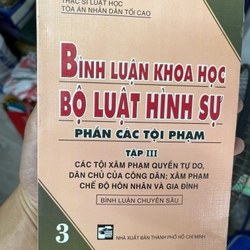 Bình luận khoa học Bộ luật Hình sự (tập 3)