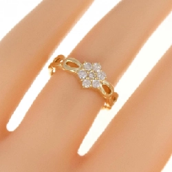 Nhẫn kim cương hoa K18YG 0.30CT 673181