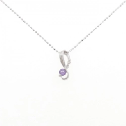 K18WG Mặt dây chuyền Amethyst - Hàng hiệu Authentic