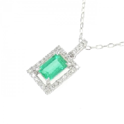 K18WG Emerald Necklace 0.41CT - Hàng hiệu Authentic 865277