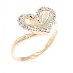 Nhẫn kim cương K18PG hình trái tim 0.15CT