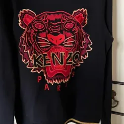 Áo sweater nam Kenzo thêu đầu hổ màu đen size M 757102