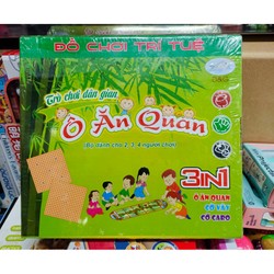 Đồ chơi Trí tuệ, Trò chơi dân gian 3in1 Ô ăn quan, Cờ vây, cờ caro