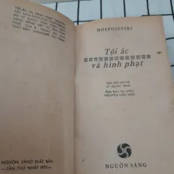 Kinh điển Nga- TỘI ÁC VÀ TRỪNG PHẠT. Tg Dostoievki. Nguồn Sáng xb nám 1973
